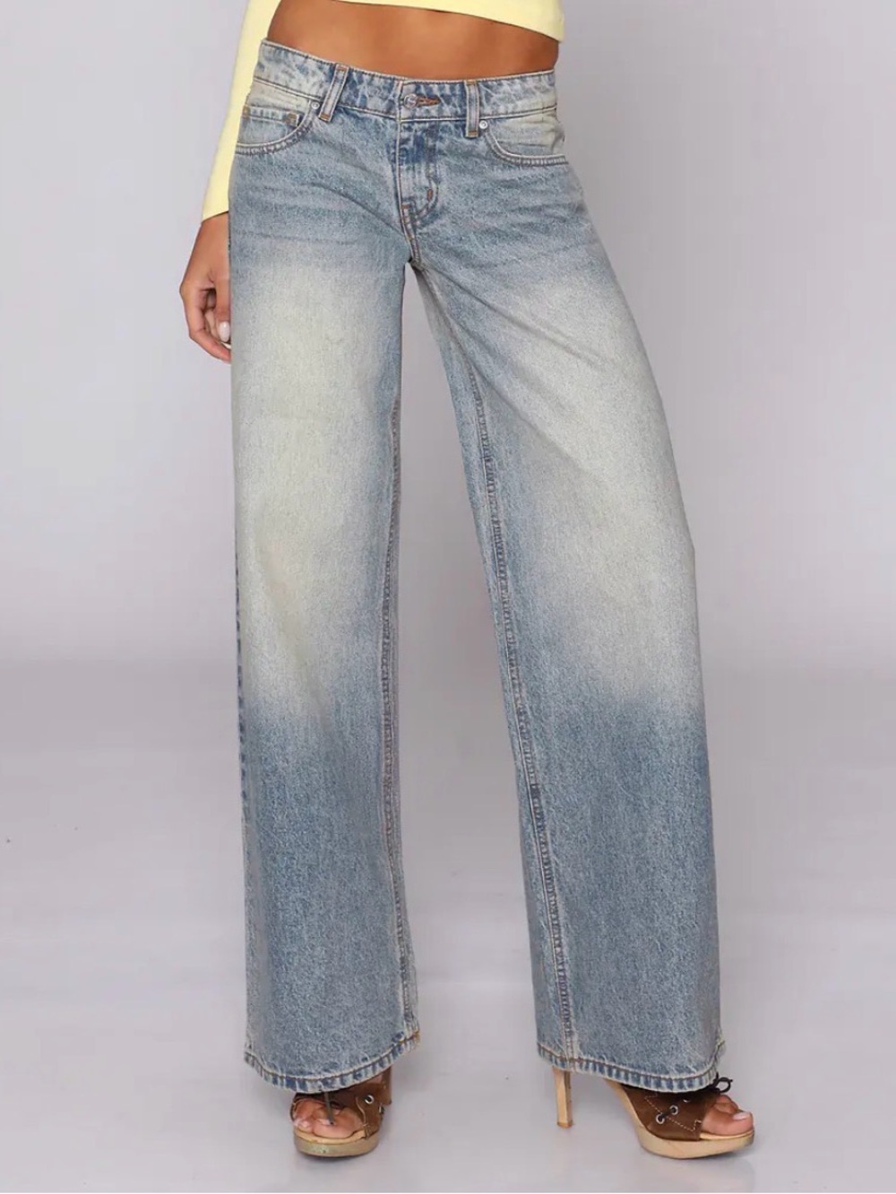 REVICE Light Blue Wide Leg Women's Jeans
